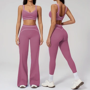 Fitness Suit 2PCS Yoga Set Women's Tracksuit Sports Outfits Gym Workout Clothes 1
