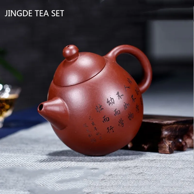 Raw Ore Dahongpao Dragon Egg Teapot Chinese Yixing Handmade Tea Kettle Purple Clay Filter Beauty Tea Pot Tea Sets Accessories