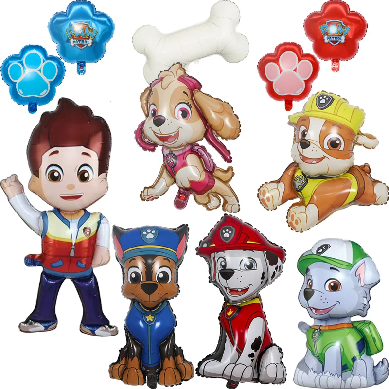 1 Pz Paw Patrol Cartoon Ryder Chase Marshall Skye Paw Dog Foil Balloon Decorazione Per Feste Di Compleanno Per Bambini Palloncino Ragazzo Giocattolo R
