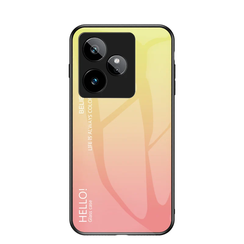 Gradation Tempered Glass Hard Back Protective Bumper Shockproof Case