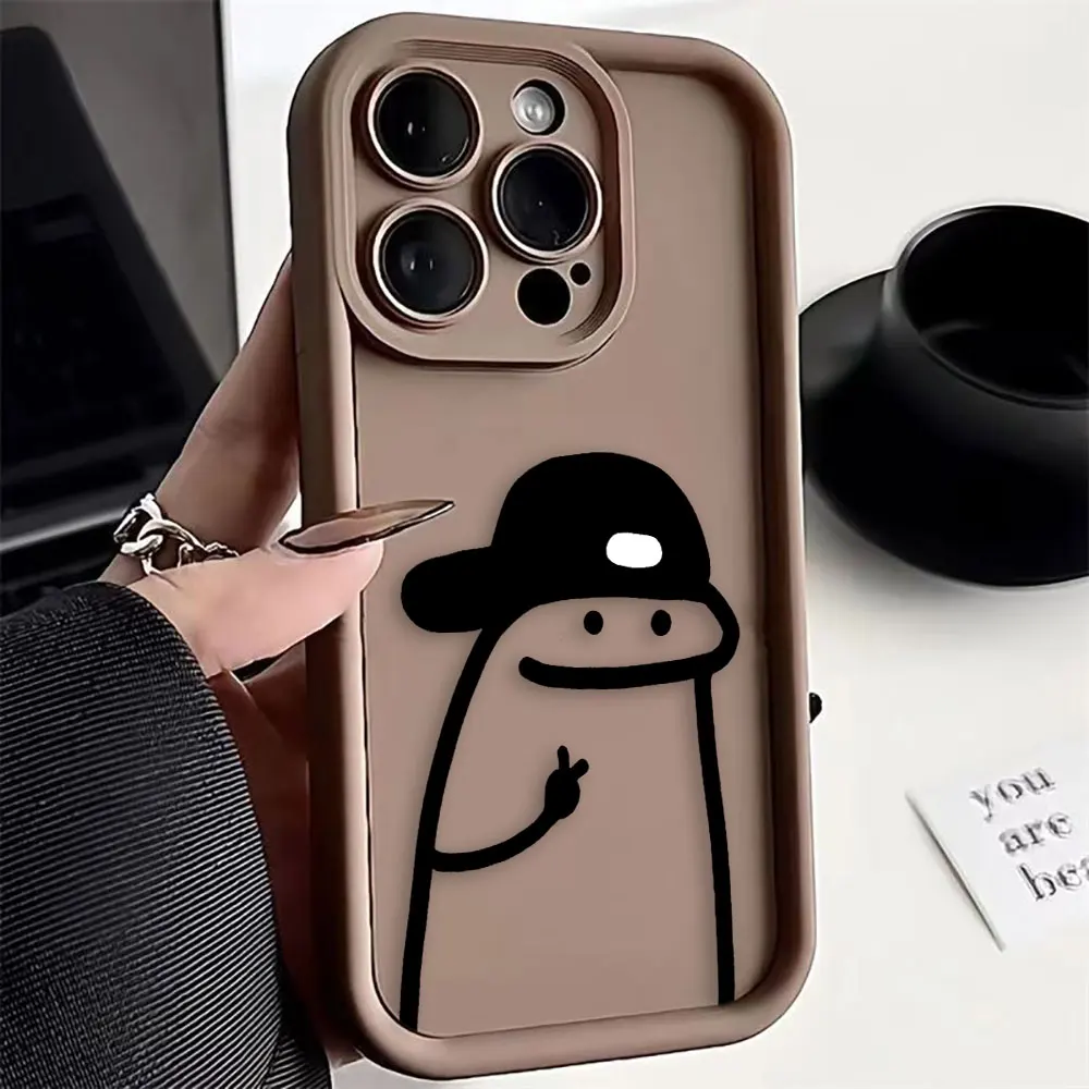 Cartoon Happy Worm Character DIY Phone Case Shell Cover