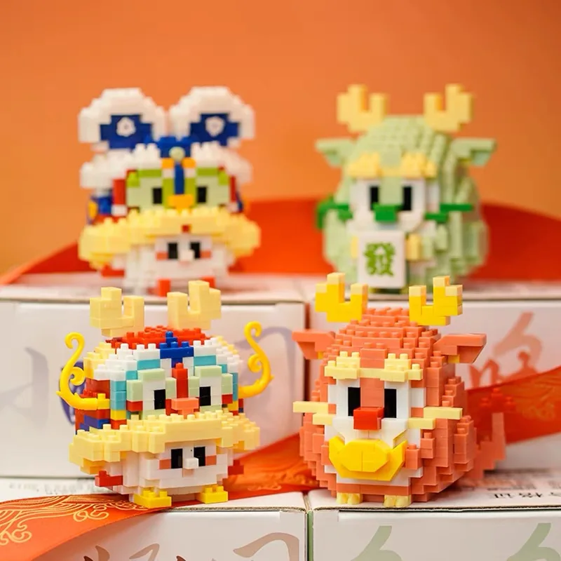 

Креативный конструктор «дракон», игрушки, модель животных, микроблоки, игрушки «сделай сам» для детей, Новогодний подарок