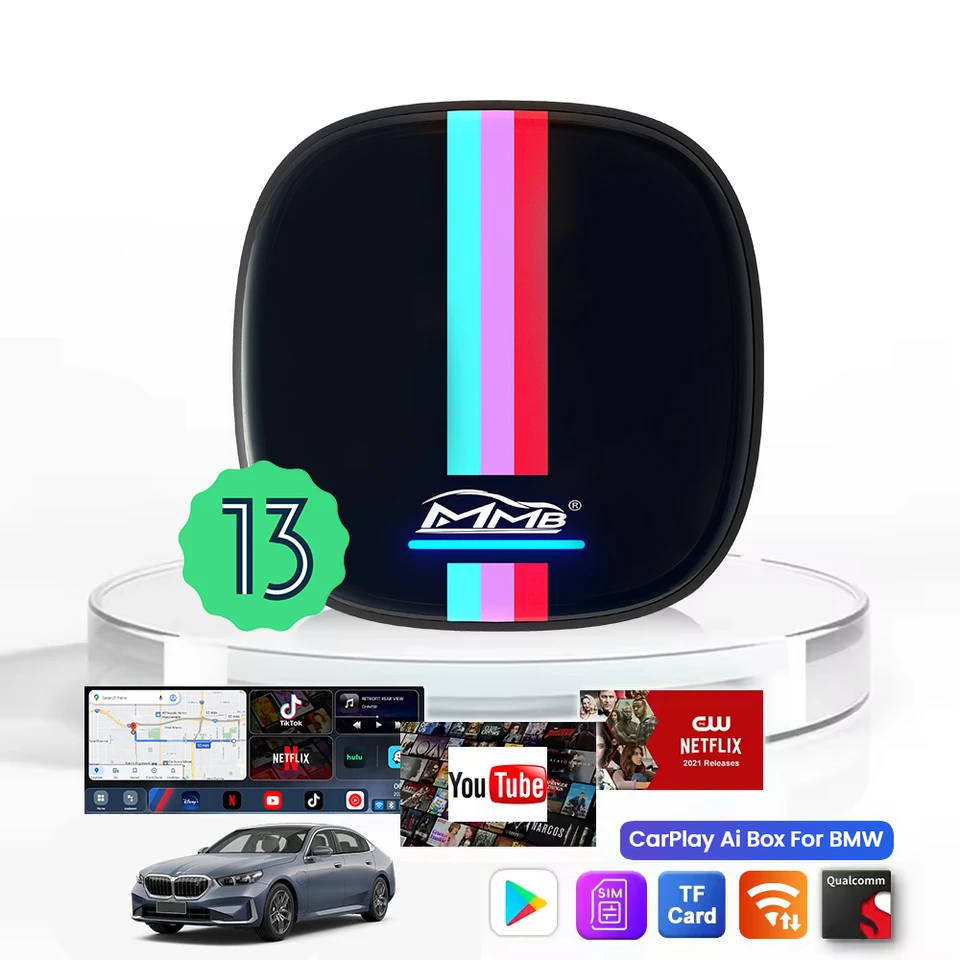 MMB CarPlay AIボックス QCM6125 Android 13 OS 2018-2025 BMW ID6 ID7