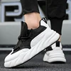 New Trend Thick Sole Bread Shoes Men Casual Shoes Non-Slip Running Platform Sport Shoes Comfortable Student Board Shoes Sneakers 5