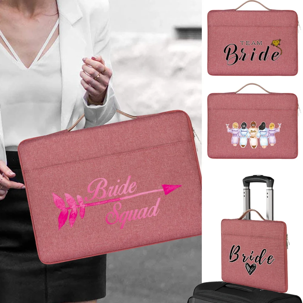 Laptop Bag For Hp Dell Asus Apple Huawei Notebook Computer Bags 10.1 11.6 12 13.3 14 15.6 Inch Bride Print Universal Pc Handbag