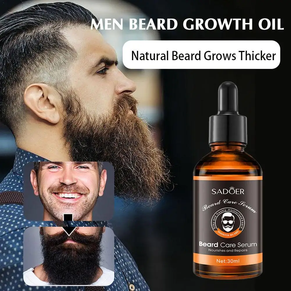 

30ml Beard Growth Essential Oil 100% Natural Serum Hair Loss Products For Men Chest Body Nourishing Care