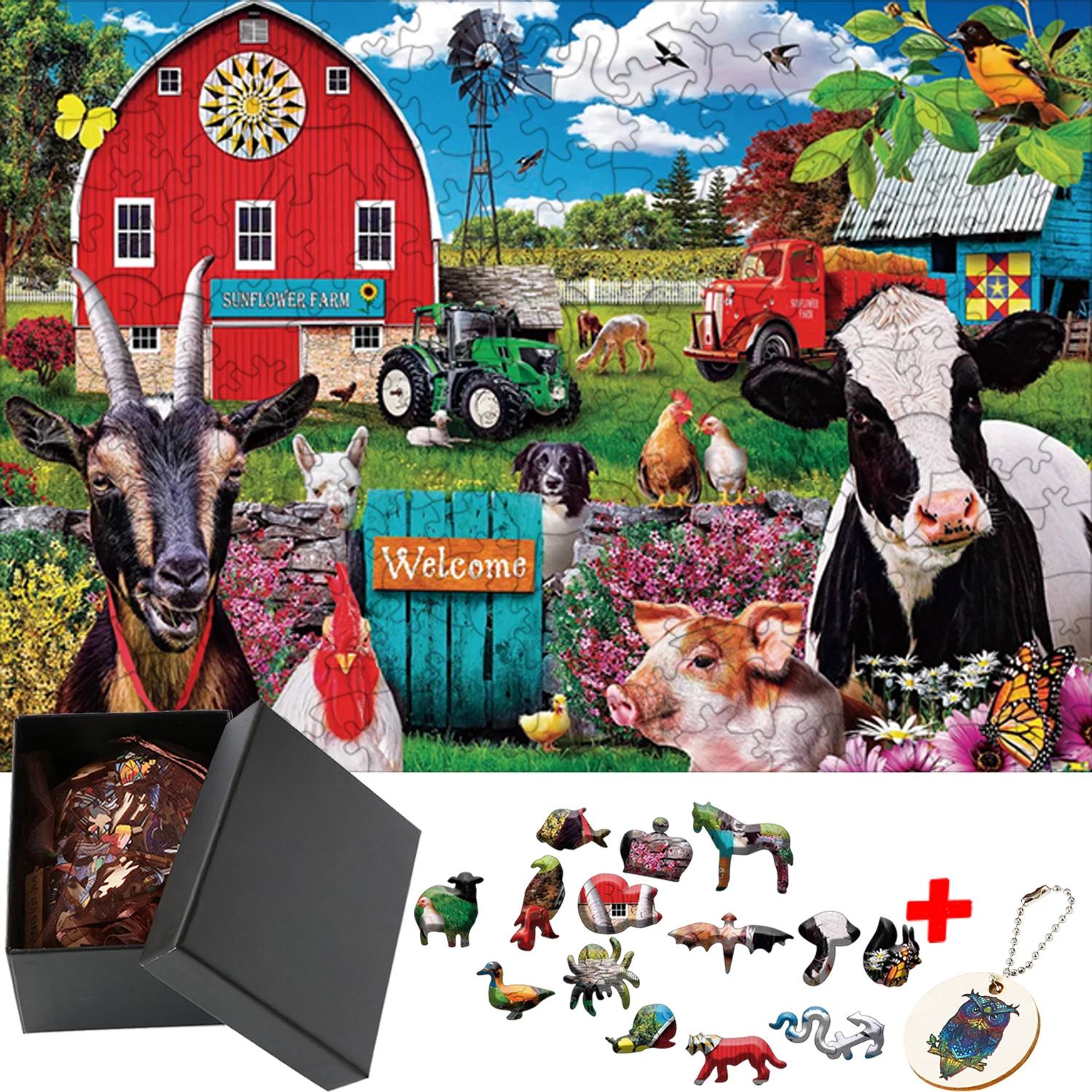 

Animal Puzzle Toys Educational Toys for Children Intelligence Cube 3d Wooden Puzzle Animals Wood Assembly Model Kit Kid Puzzl