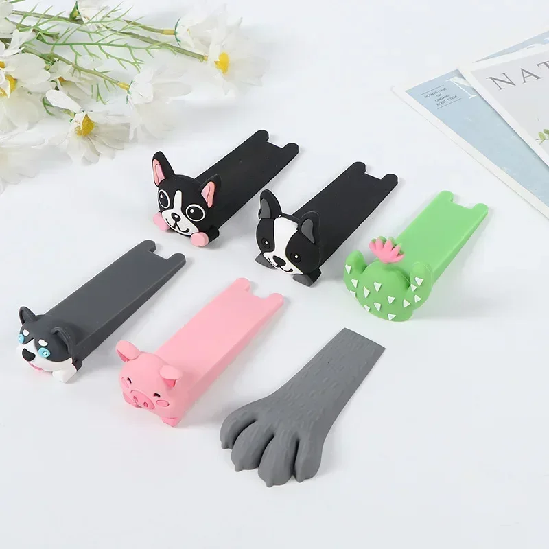 Handle Stopper Home Door Anti-collision Stopper Cartoon Doors Stop Silicone Reusable Shock Absorbent Block Wedge Doorstops Door
