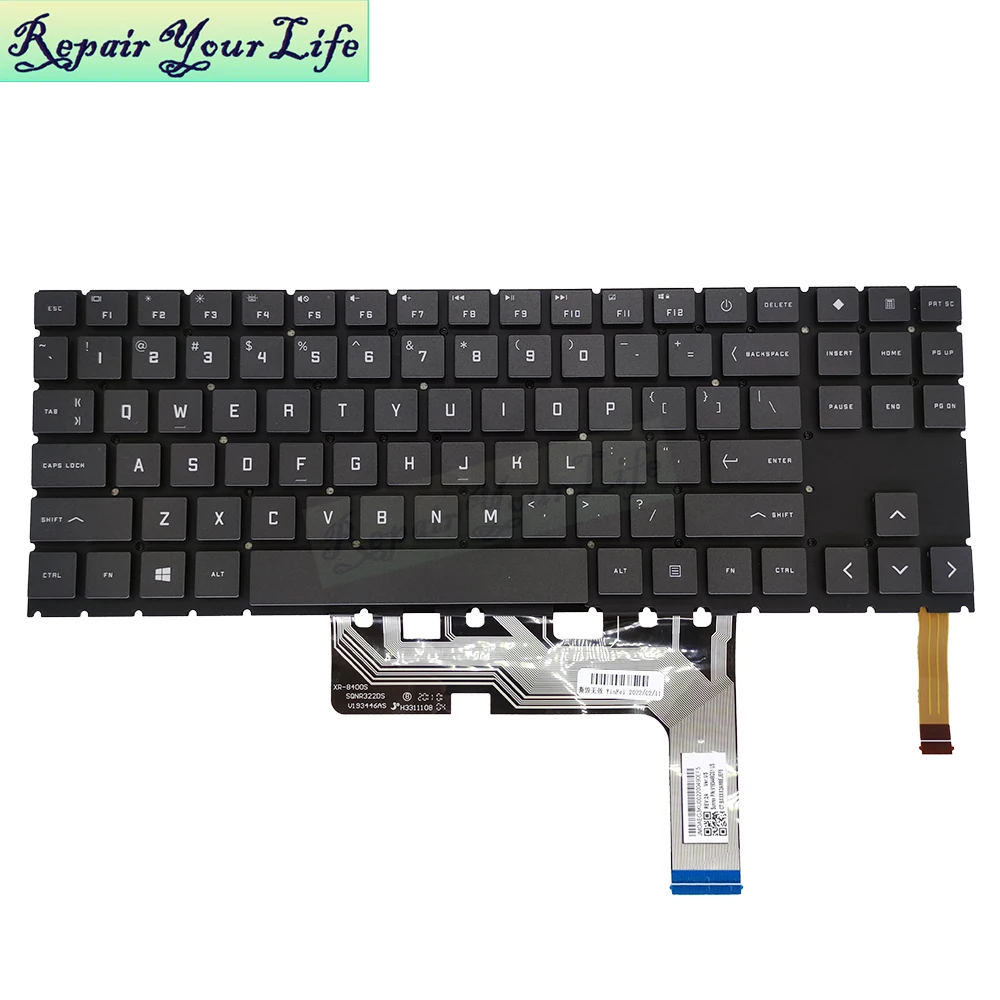 Teclado Retroiluminado Rgb para hp Oled 15-en 15-en0028ax 15-en0013dx 15-en1000na Luz Colorida Branca V193446gs1
