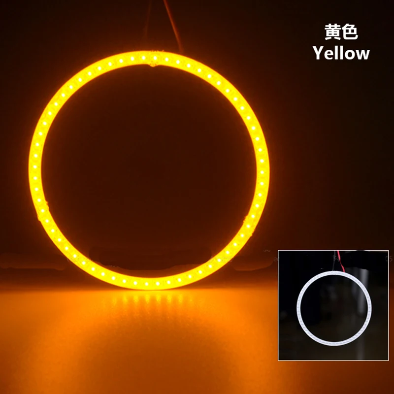 2 stücke Auto Scheinwerfer Cob Öffnung Engel Auge führte Cob weißes Licht Kreis 60/70/80/90/110/120mm Motorrad Moto Auto Lichter – Detail 15