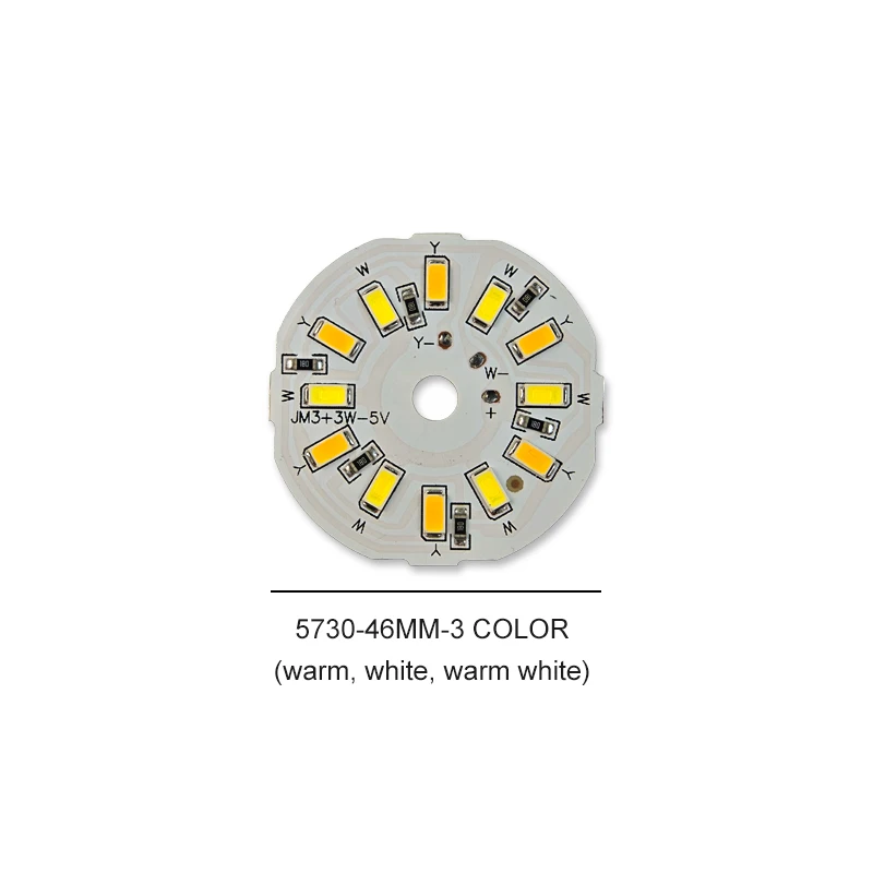 ตัวเลือกสินค้า แผง LED ปรับแสงได้ 3000K-6000K 3W 5V 30+ ดวง