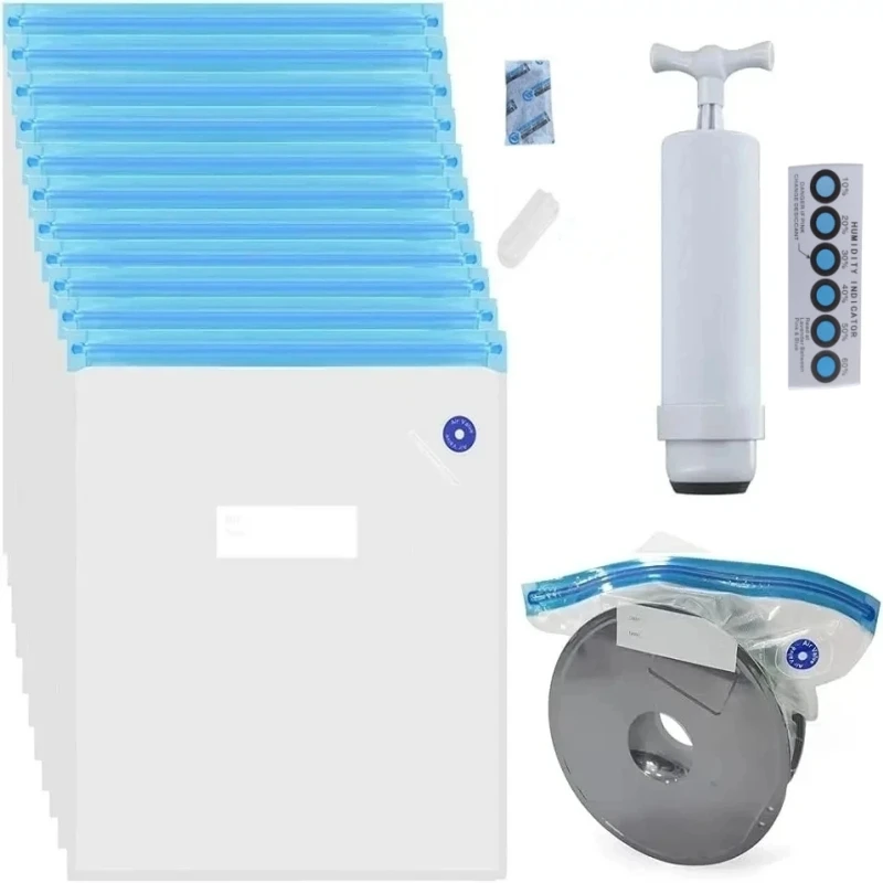 3D 프린터 필라멘트 보관 가방, PLA ABS TPU 필라멘트 진공 가방, 3D 프린터 부품용 건조 유지-10 백 및 1 핸드 펌프 