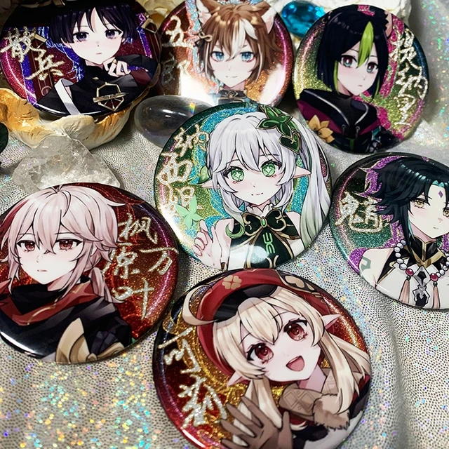 Anime Genshin Impact Arataki Itto Pin Brooch Abedo Raiden Shogun Nahida  Figure Enamel Badge Brooch Collection Cosplay Souvenir