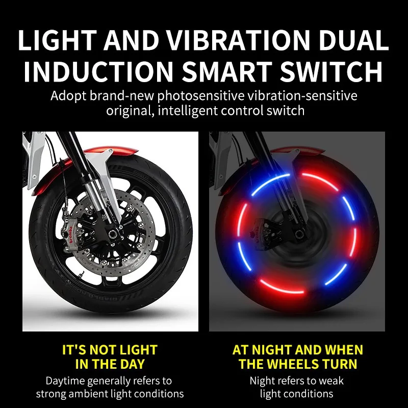 Valve Stem Light Light-Sensitive Rechargeable Vibration