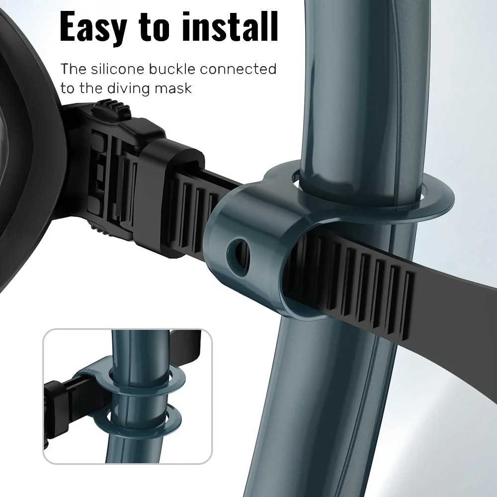 Soft Silikon Tauch schnorchel tragbare faltbare Easy-Breath Nass-Tauch ausrüstung zum Frei tauchen Speer fischen Schwimmen – Detail 6