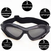 Nouvelles lunettes de moto lunettes de cyclisme élastiques CS lunettes de sécurité tactiques coupe-vent Anti-poussière lunettes de sport de plein air 2