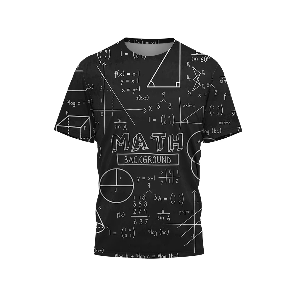 2023 New Mathematical Element Pattern Short Sleeve Men s and Women s 2023-new-mathematical-element-pattern-short-sleeve-men-s-and-women-s