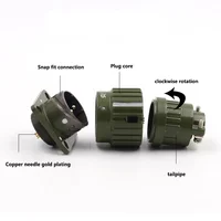 Y2M 2/3/4/5/7/10/14/16 Pin Aviation Socket YP21 Cable Joint Aviation Connector Plug Socket 21mm 2