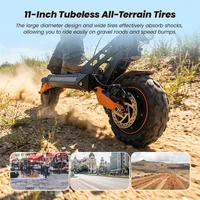 Trottinette électrique tout-terrain iScooter W12 11 pouces, double motorisation, 3000W, 25Ah, autonomie maximale 100 km, vitesse maximale 70 km/h, pliable. 3