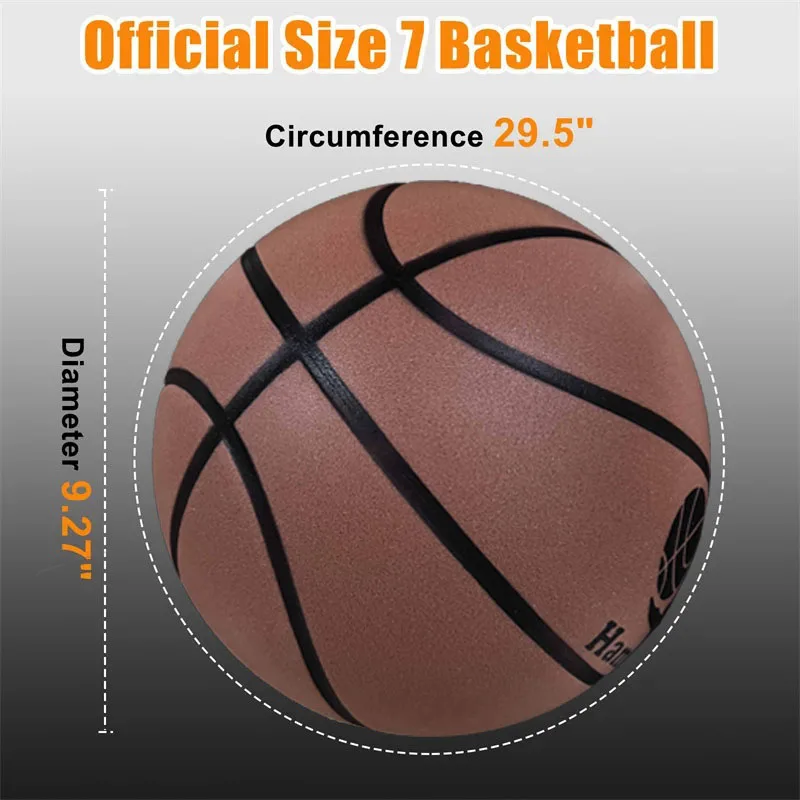 Mute Bouncing Basketball Ball Standard Size 7 Indoor Dribble Practice Silent Basketball Bounce Quietly Soft Foam Ball No Noises 6