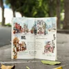 1Roll Adhesives Water Activated PET Tape Street Corner Travelogue Urban Street Scene Rubber Adhesive Masking Scrapbook 60mm*2m 1