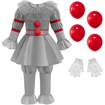 Kids Scary Joker Pennywise Costume 1