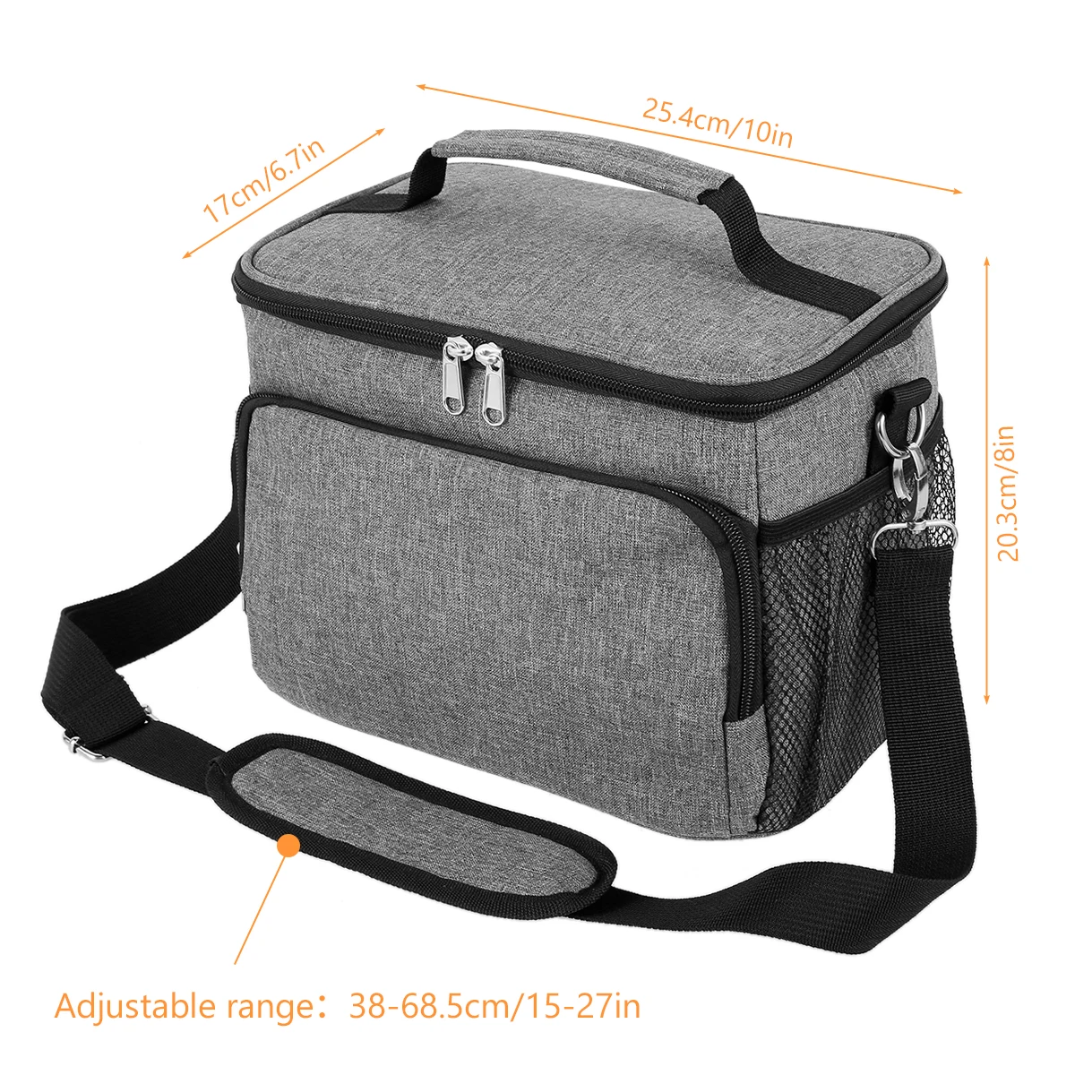Insulated Lunch Bag Large Capacity Cooler Bag Bento Pack Student Bento Lunch Handbag Leakproof Thermal Organizer Bags
