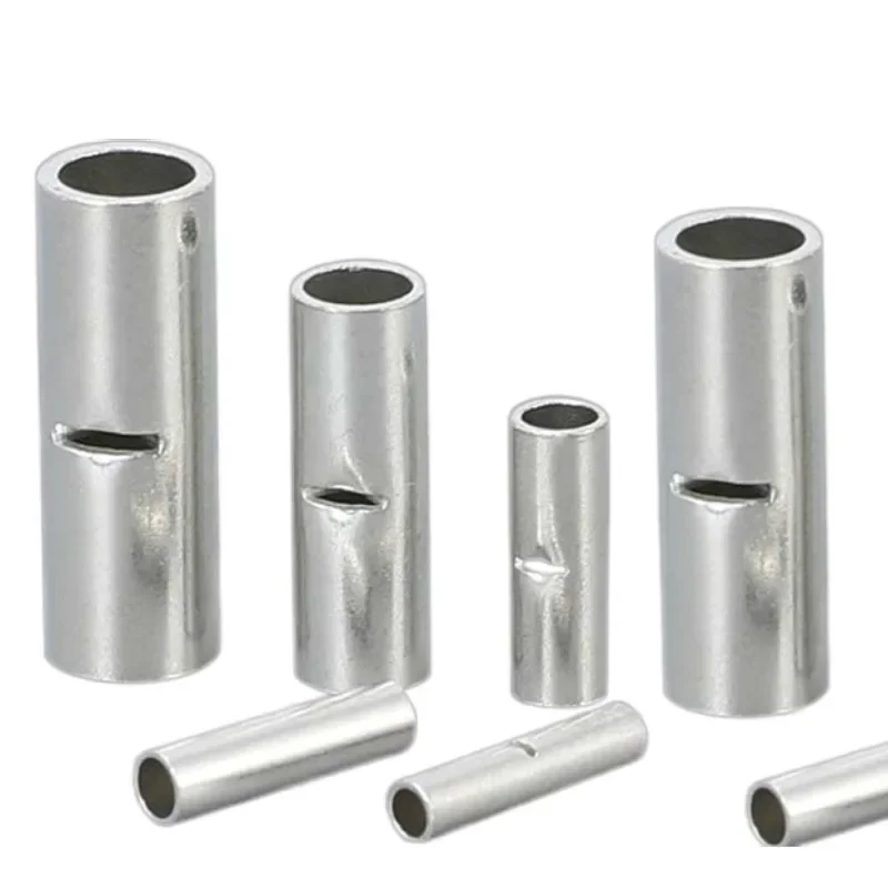 Description Picture 5 of item150pcs Non-Insulated Butt Wire Connector Ferrules Electrical Cable Terminal Bare Tinned Crimp Terminal 0.5-6mm2 22-10AWG