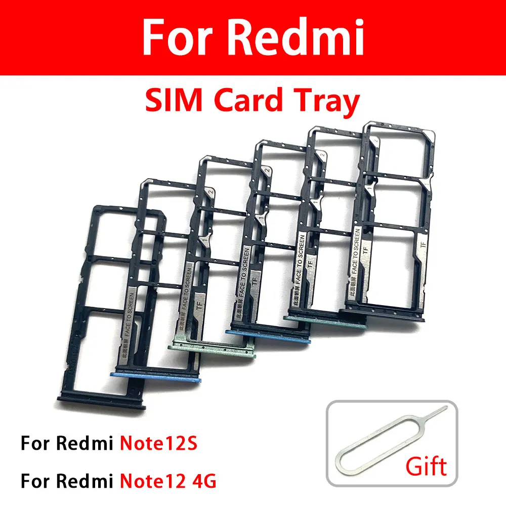 

10 Pcs For Xiaomi Redmi Note 12S 12 4G 5G SIM Card Tray Slot Holder Replacement Part