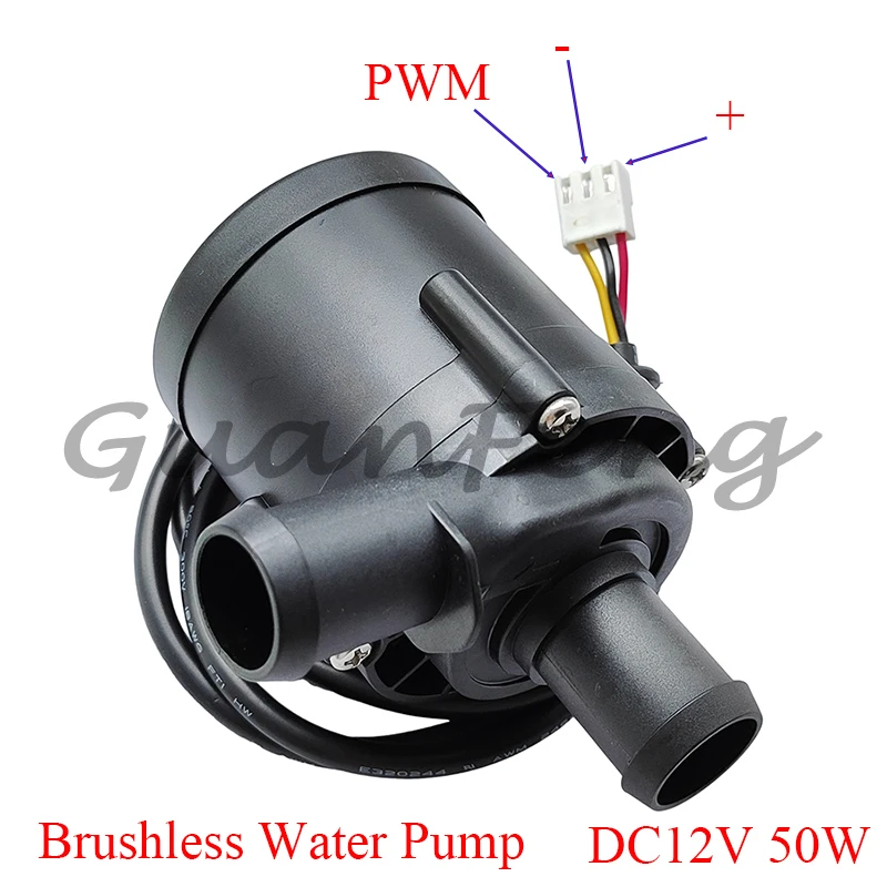 DC12V 50W 3000L/H 브러시리스 워터 펌프 PWM 제어 방수 서브머시블 순환 필터 펌프 어항용 7m 헤드