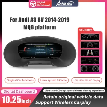 Panel de Instrumentos Digital Virtual para Audi A3 8V 2014-2019 Plataforma MQB, Accesorios para Auto, Velocímetro Digital LCD, Medidor Digital Completo, Plug and Play 1