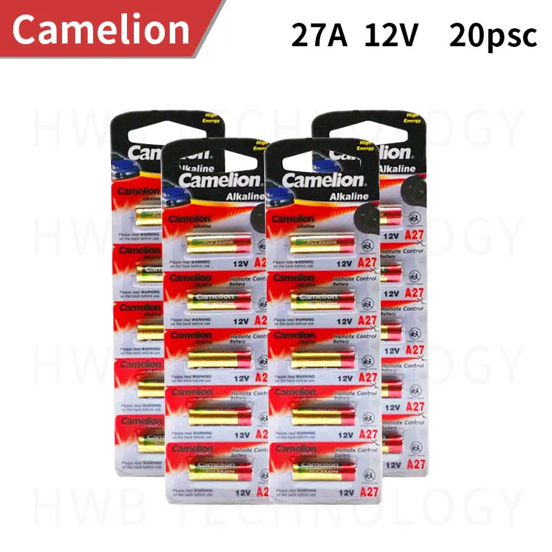 20pcs/lot New 12V Camelion A27 27A Ultra Alkaline battery/alarm batteries alkaline battery disposable battery