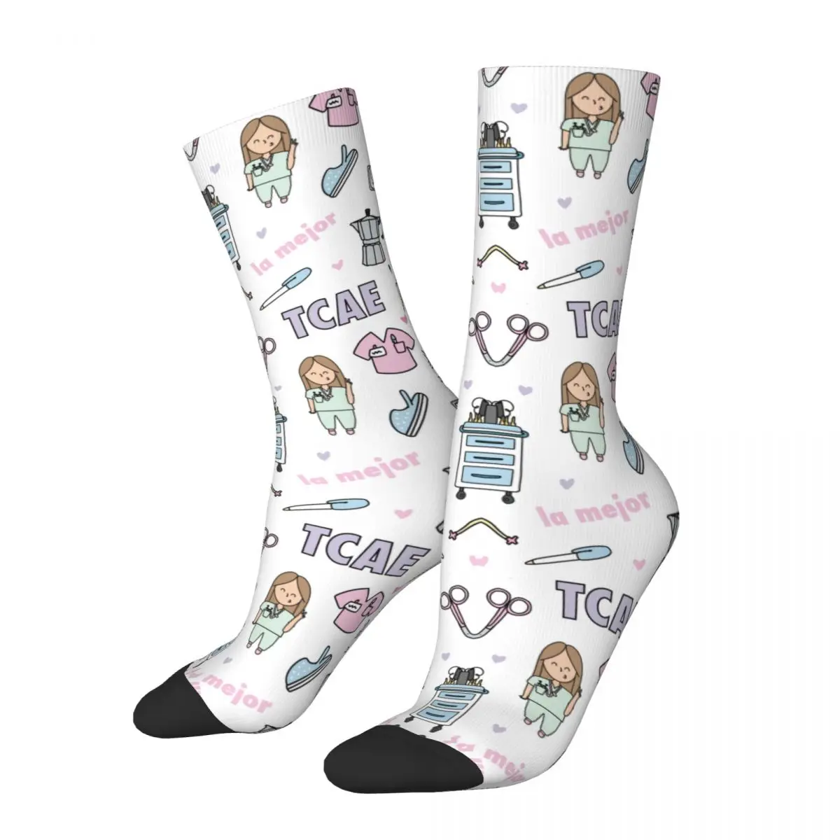 Calcetines de Doctor y Enfermera para mujer, medias estampadas, accesorios  de dibujos animados, todas las estaciones - AliExpress