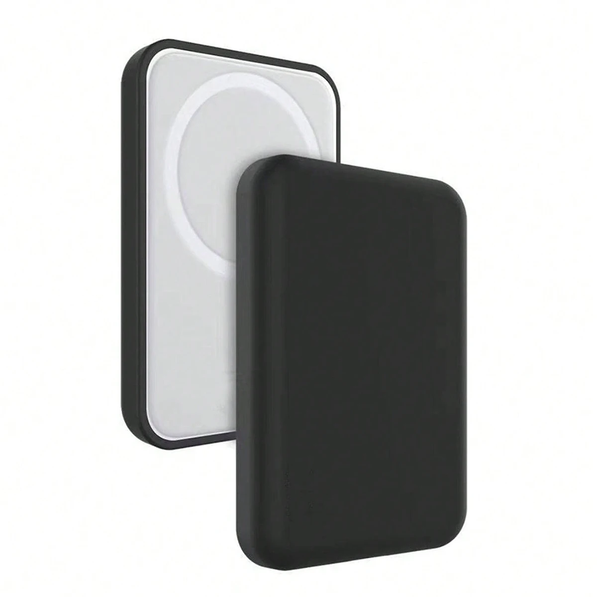 1 black TPU charging case protector, compatible with Apple's original MagSafe wireless power bank