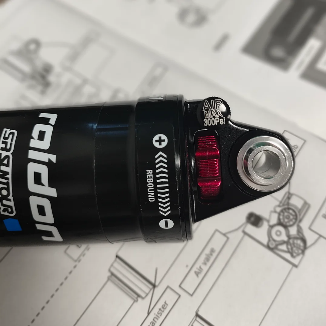 SR SUNTOUR RAIDON エアスプリングショック MTB バイクリアショック