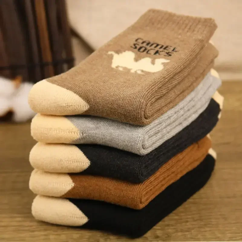 5 paires hommes chaussettes hiver chaussettes épaissi polaire Terry décontracté confortable Calcetines garder au chaud haute qualité longues chaussettes pour hommes