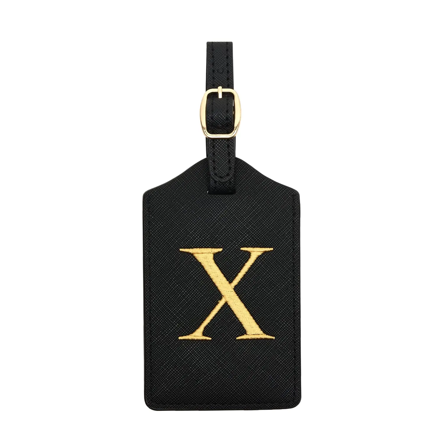 Enhanced PU Leather Luggage Tag with Privacy Cover & Name Card Slot