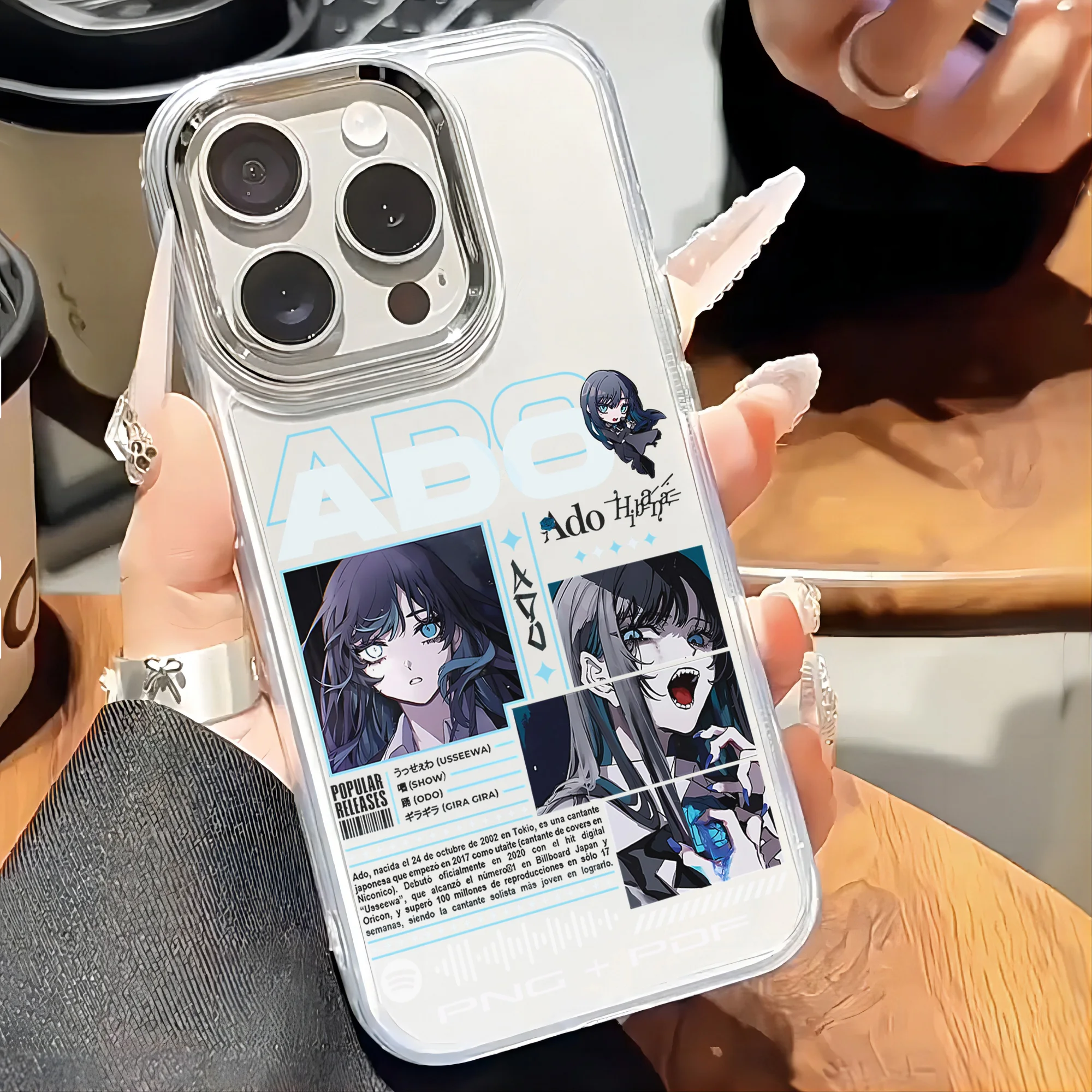 Anime Ado Kyogens Uta Transparent Soft Silicone TPU Phone Case