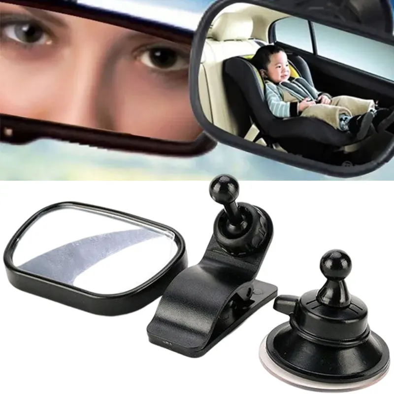 Car Safety View Back Seat Mirror Baby Car Mirror Children Facing Rear Ward Infant Care Square Safety Monitor Auto Accessories