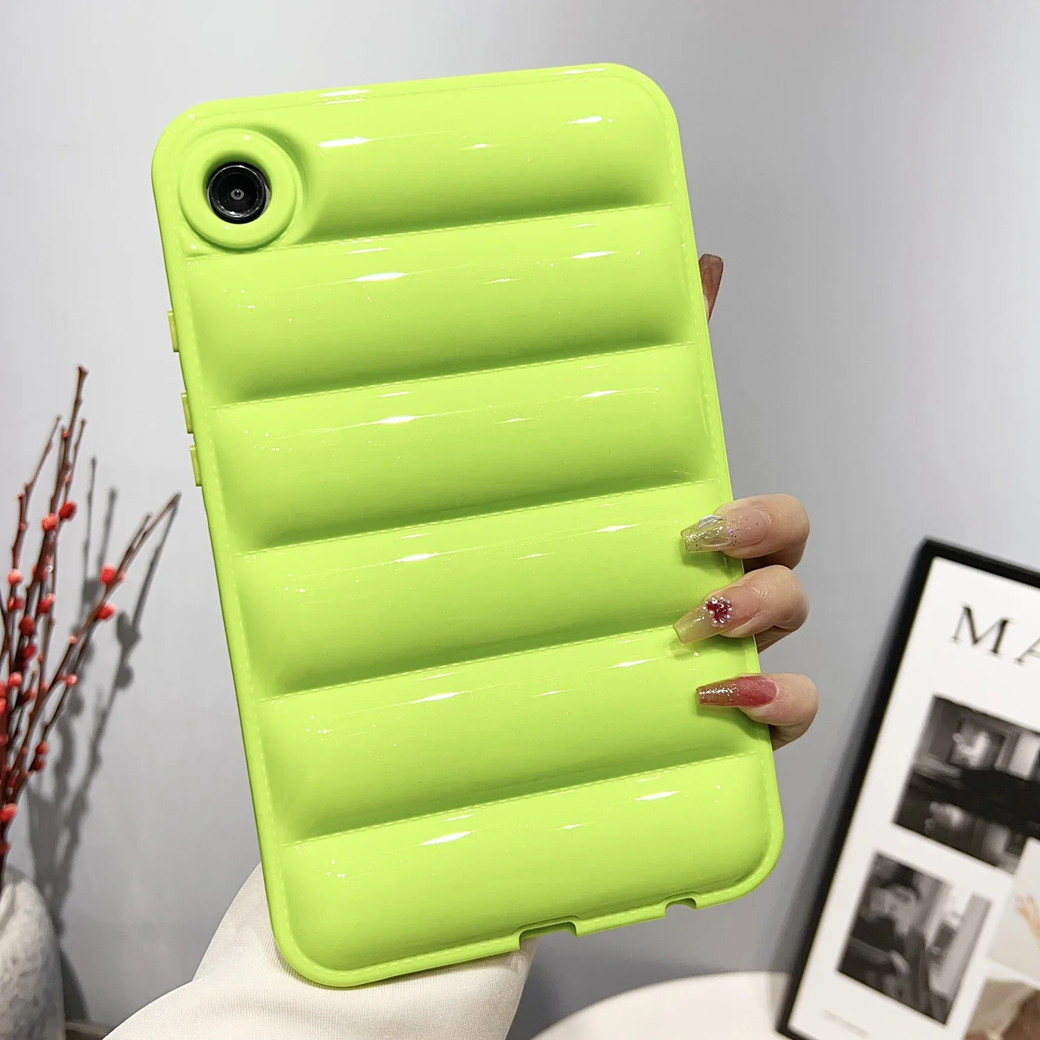 Soft Silicone Candy Color Glittering Tablet Case – Down Jacket  Cover