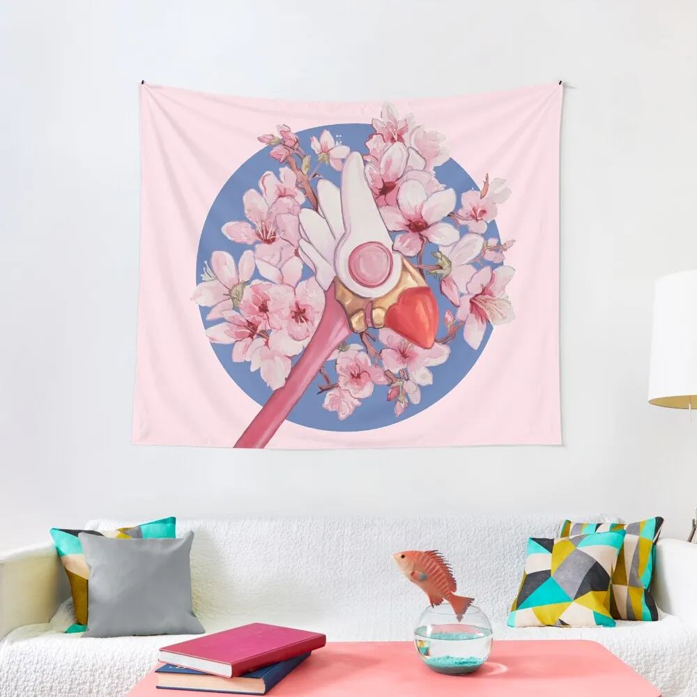 

Cardcaptor Sakura Floral Sealing Wand Tapestry Wallpaper Bedroom Decorative Paintings Wallpaper Home Decoration Tapestry