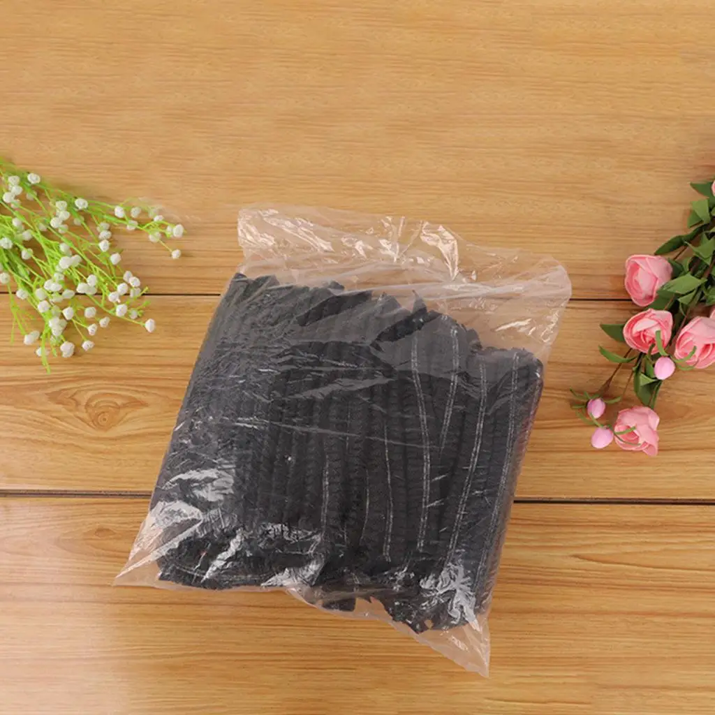 100Pcs/Bag Disposable Hair Shower Caps for Women Men Restaurants Use Bouffant