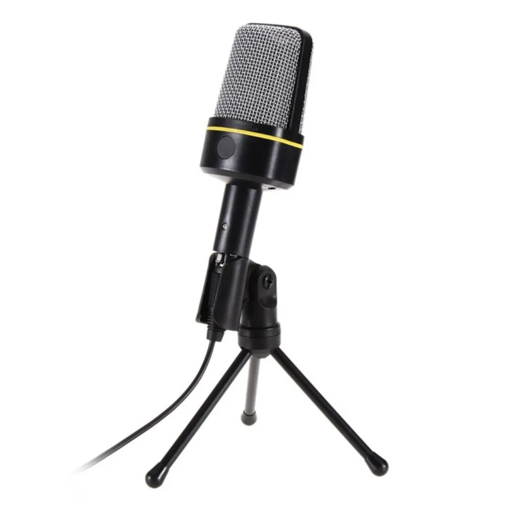SF920 Condenser Microphone 3.5mm Wired Studio Capacitive Mic Tripod Stand for PC Computer Recording Singing Song