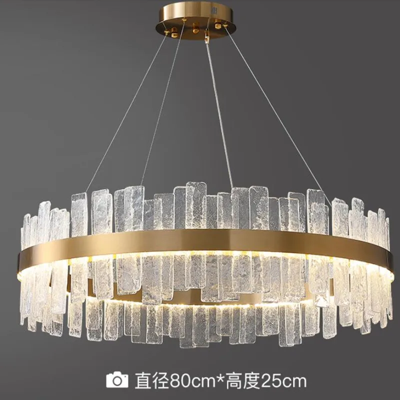 

K9 Crystal Chandeliers Gold Chandelier Lighting Hang Lamp Cristal Luster Kitchen Island Led lights Indoor Light Fixtures