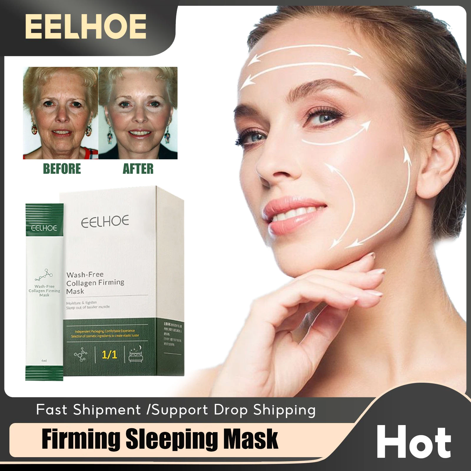 20pcs Eelhoe Korean Collagen Firming Mask Moisturizing Skin Care