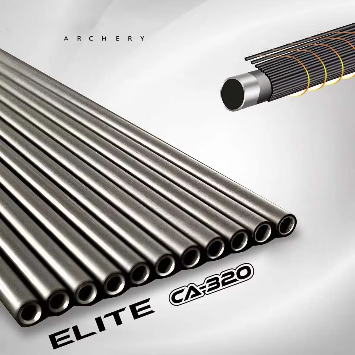 12pcs Pandarus ELITE CA320 ID3.2mm Carbon Aluminum Arrows