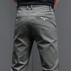 2024 Spring Summer Men's Casual Pants 97.8% Cotton Business Korean Fashion Slim Fit Stretch Gray Black Khaki Trousers Male Pant