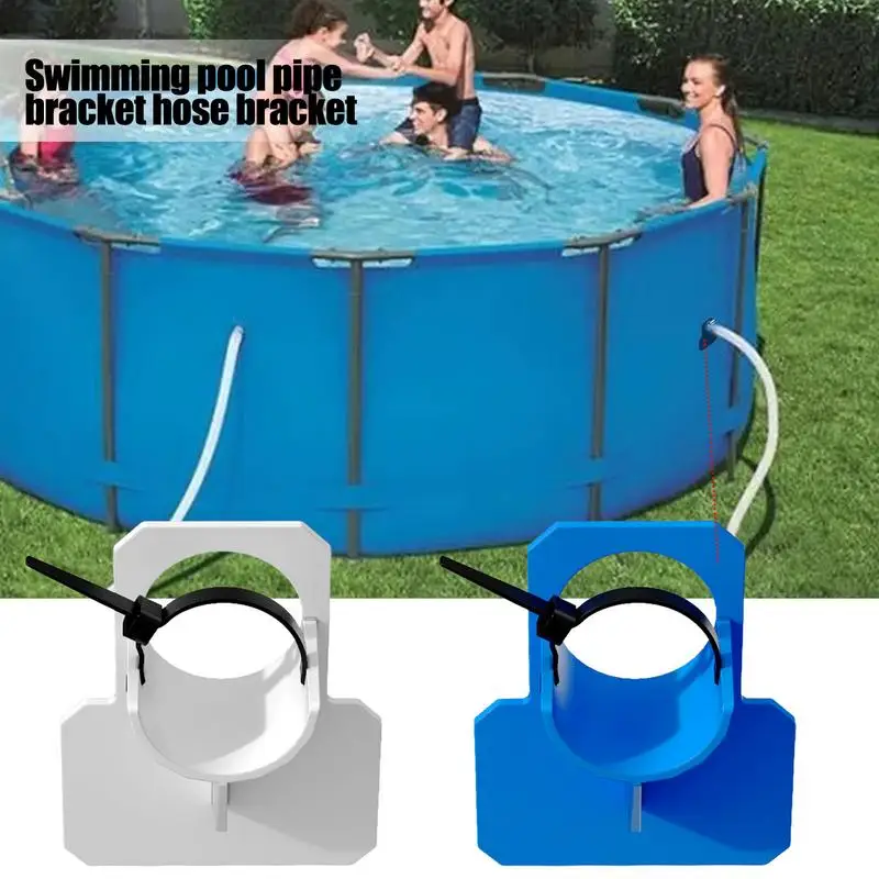 

Swimming Pool Pipe Holder Mount Supports Pipes 30-37mm Fits For Above Ground 32mm Hose Outlet With Free Cable Tie