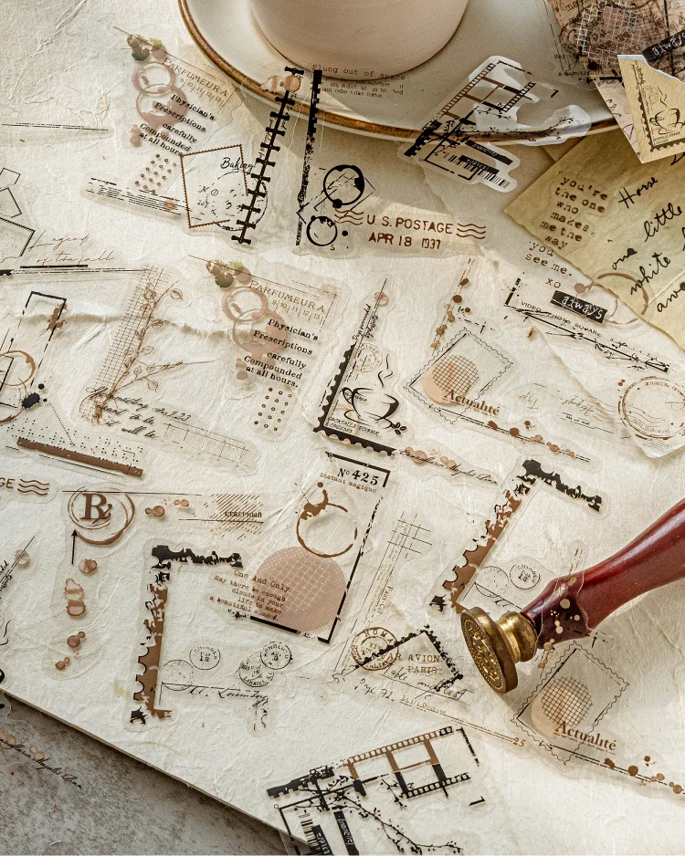 30 teile/paket Vintage Linie ränder ecken PET Aufkleber DIY Dekorative Junk Journal Aufkleber Für Sammelalbum Label Tagebuch Album Planer – Detail 10
