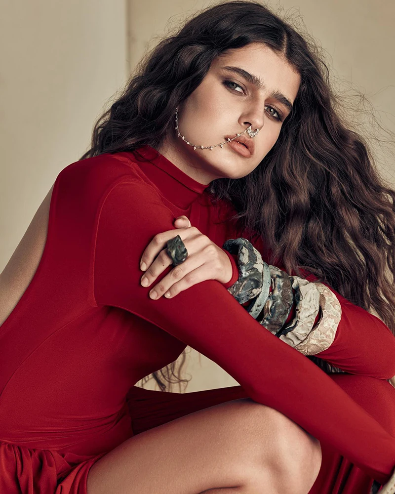 Backless O-neck Pleated Thigh Slit Long Sleeveless Autumn Winter Red Sexy Maxi Dress For Women High Waist Slim Dress